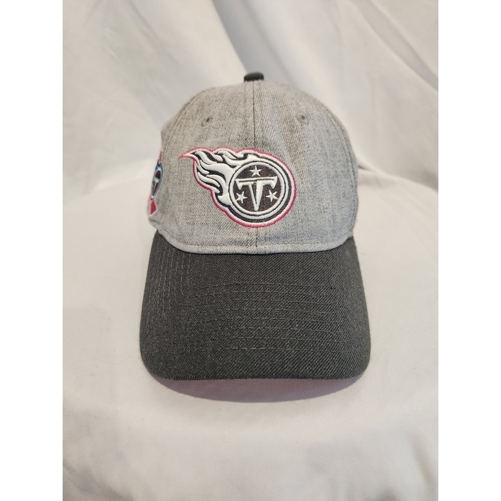 New Era Tennessee Titans 9TWENTY Women Hat Grey Pink Breast Cancer Awareness Cap